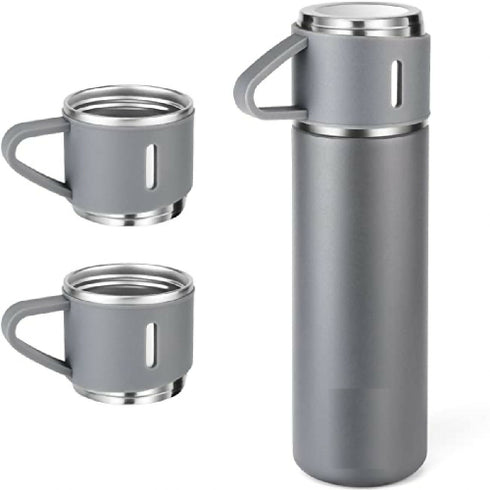 Thermal Insulated Travel Flask Set-Grey